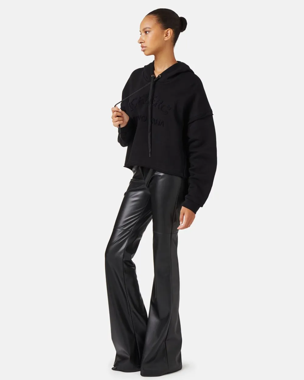 Women Iceberg Cropped Sweatshirt With Hood