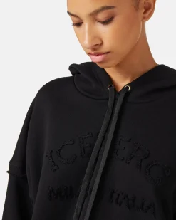 Women Iceberg Cropped Sweatshirt With Hood