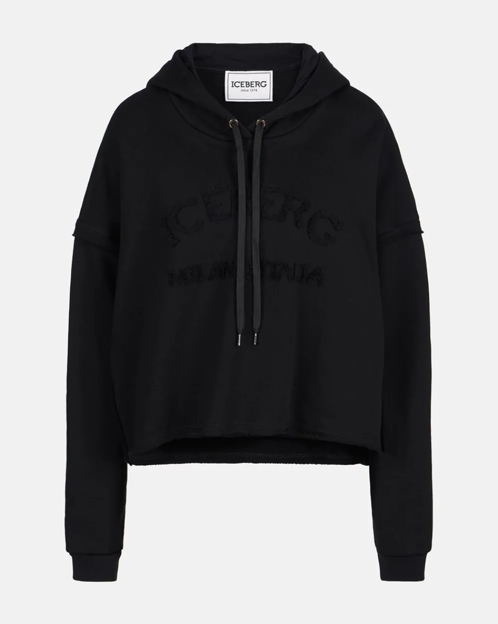 Women Iceberg Cropped Sweatshirt With Hood