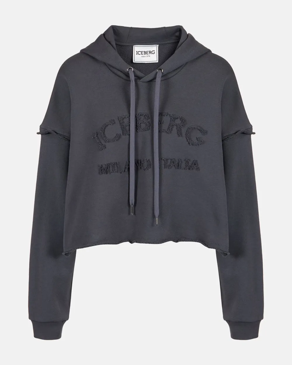 Women Iceberg Cropped Sweatshirt With Hood