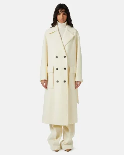 Women Iceberg Double-breasted Coat In Bouclé Cloth