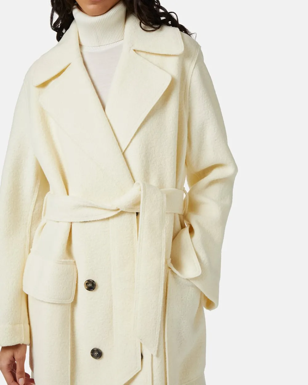 Women Iceberg Double-breasted Coat In Bouclé Cloth