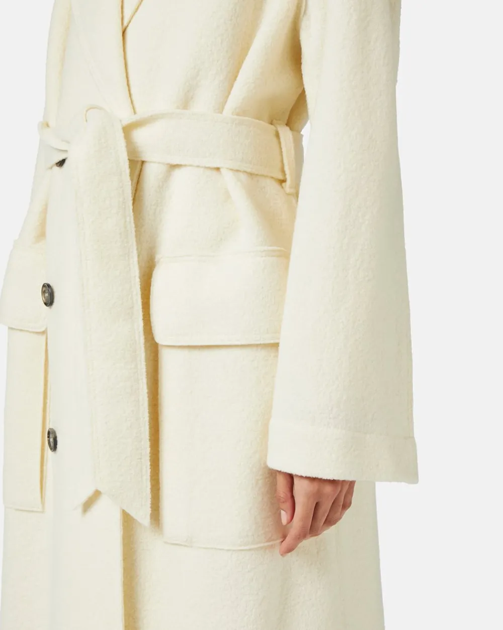 Women Iceberg Double-breasted Coat In Bouclé Cloth