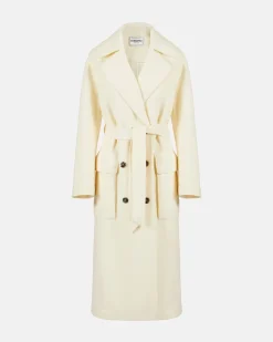 Women Iceberg Double-breasted Coat In Bouclé Cloth