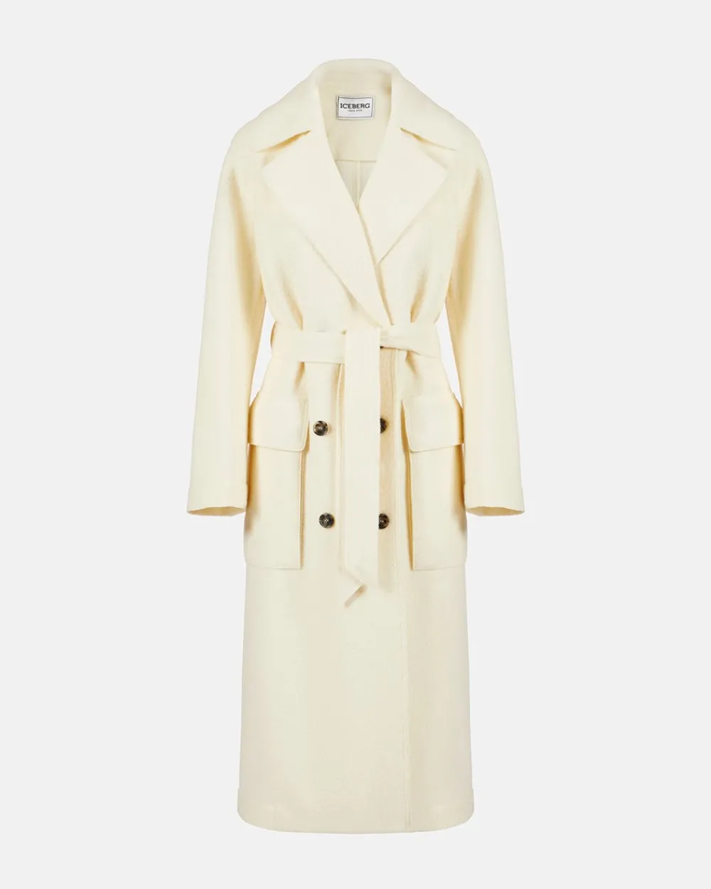 Women Iceberg Double-breasted Coat In Bouclé Cloth