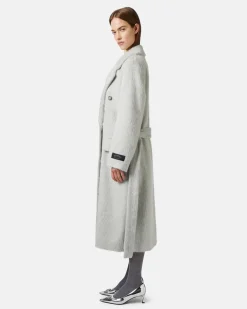 Women Iceberg Double-breasted Coat In Velor Cloth