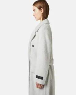 Women Iceberg Double-breasted Coat In Velor Cloth