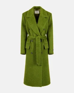 Women Iceberg Double-breasted Coat In Velor Cloth