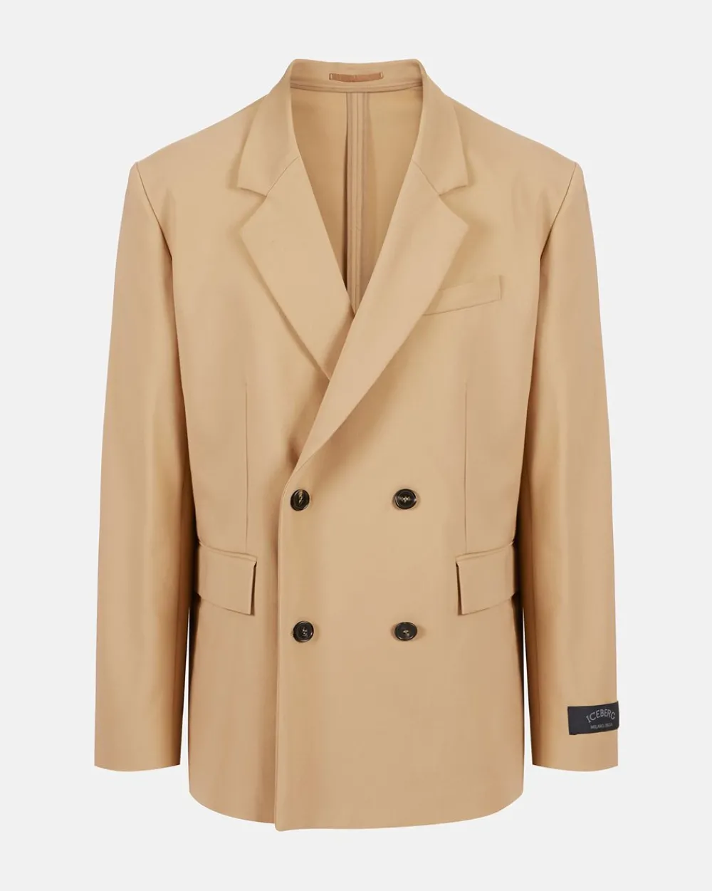 Iceberg Double-breasted Jacket In Double Stretch Fabric