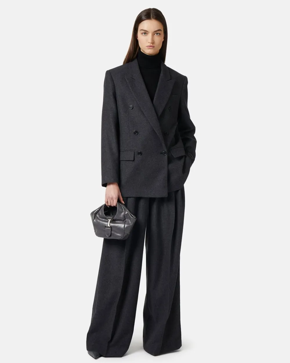 Women Iceberg Double Jacket In Melange Flannel