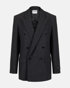 Women Iceberg Double Jacket In Melange Flannel