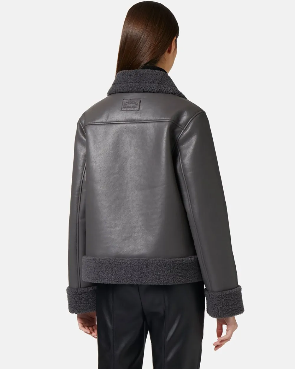 Women Iceberg Eco-sheepskin Biker Jacket