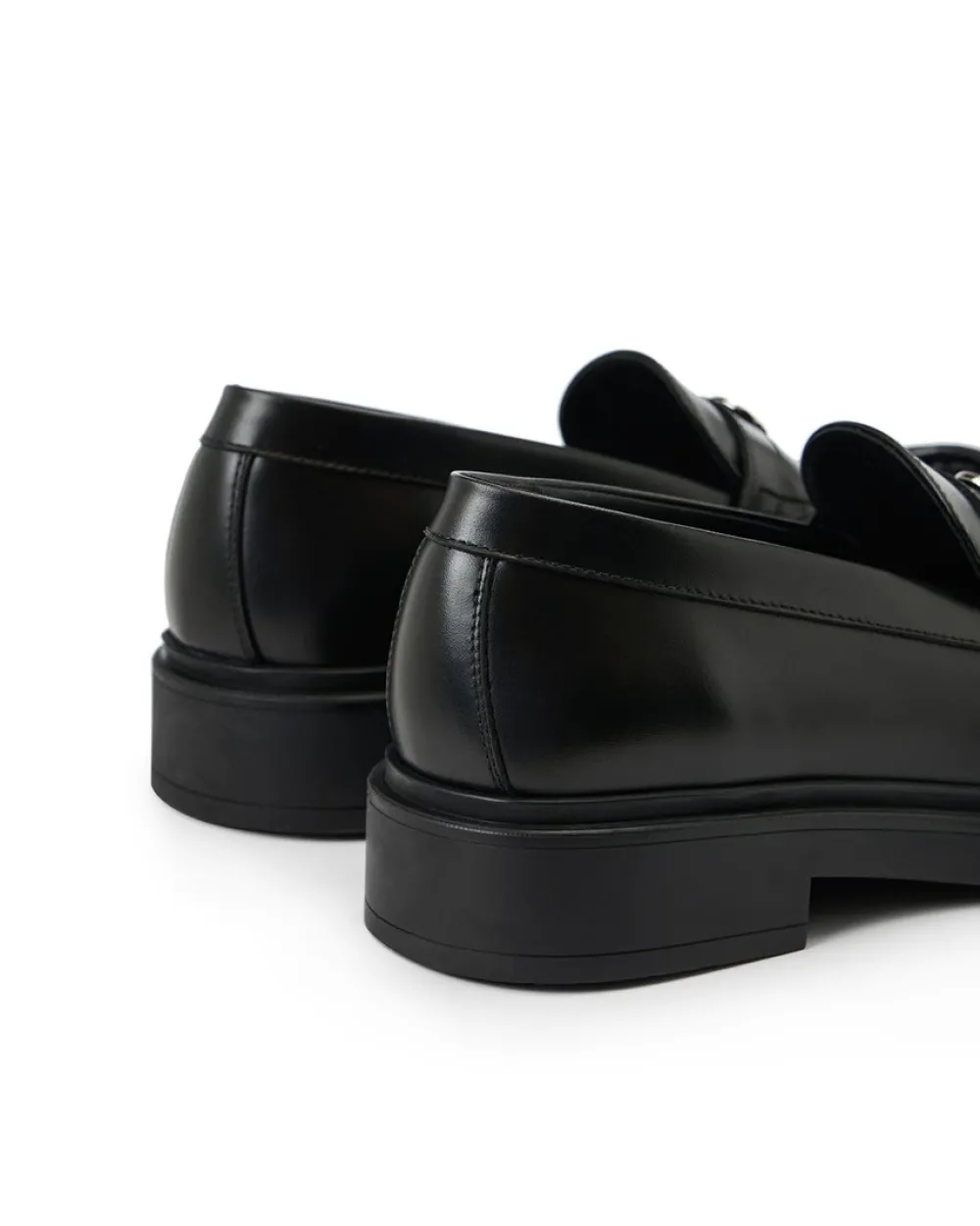 Women Iceberg Elegant Black Leather Loafers With Logo Monogram