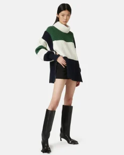 Women Iceberg English Knit Wool Blend Turtleneck