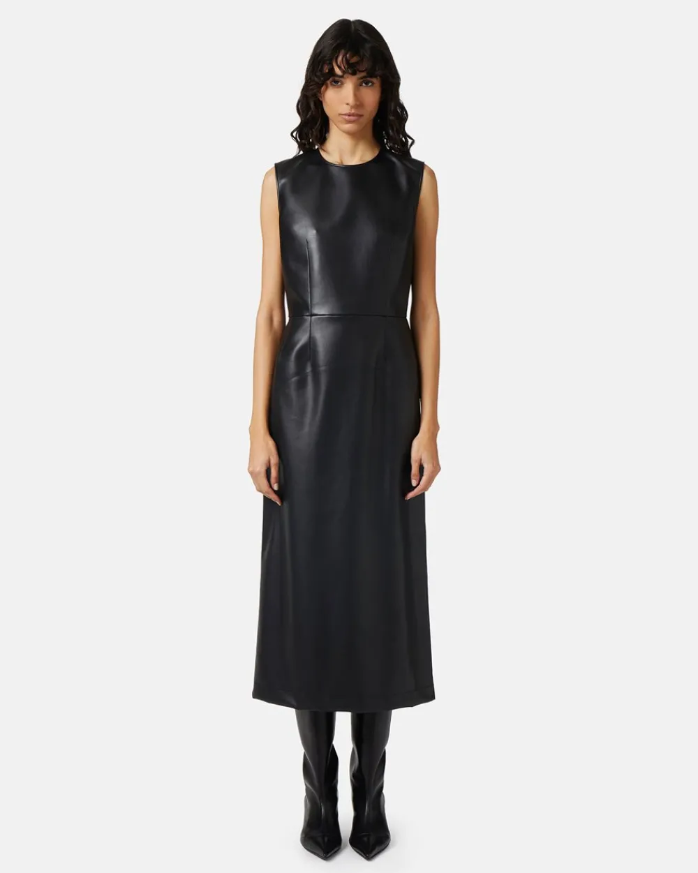 Women Iceberg Faux Leather Sheath Dress