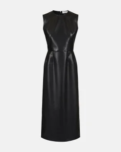 Women Iceberg Faux Leather Sheath Dress