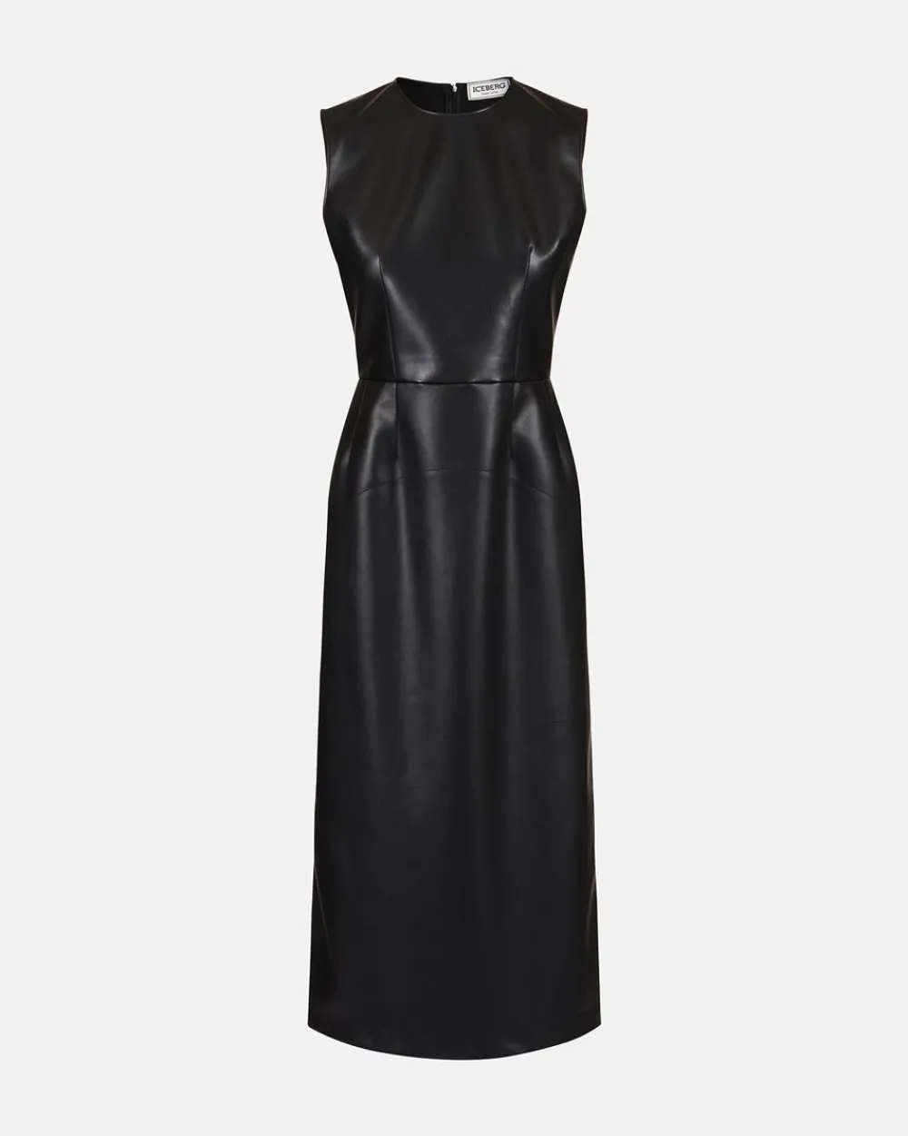 Women Iceberg Faux Leather Sheath Dress