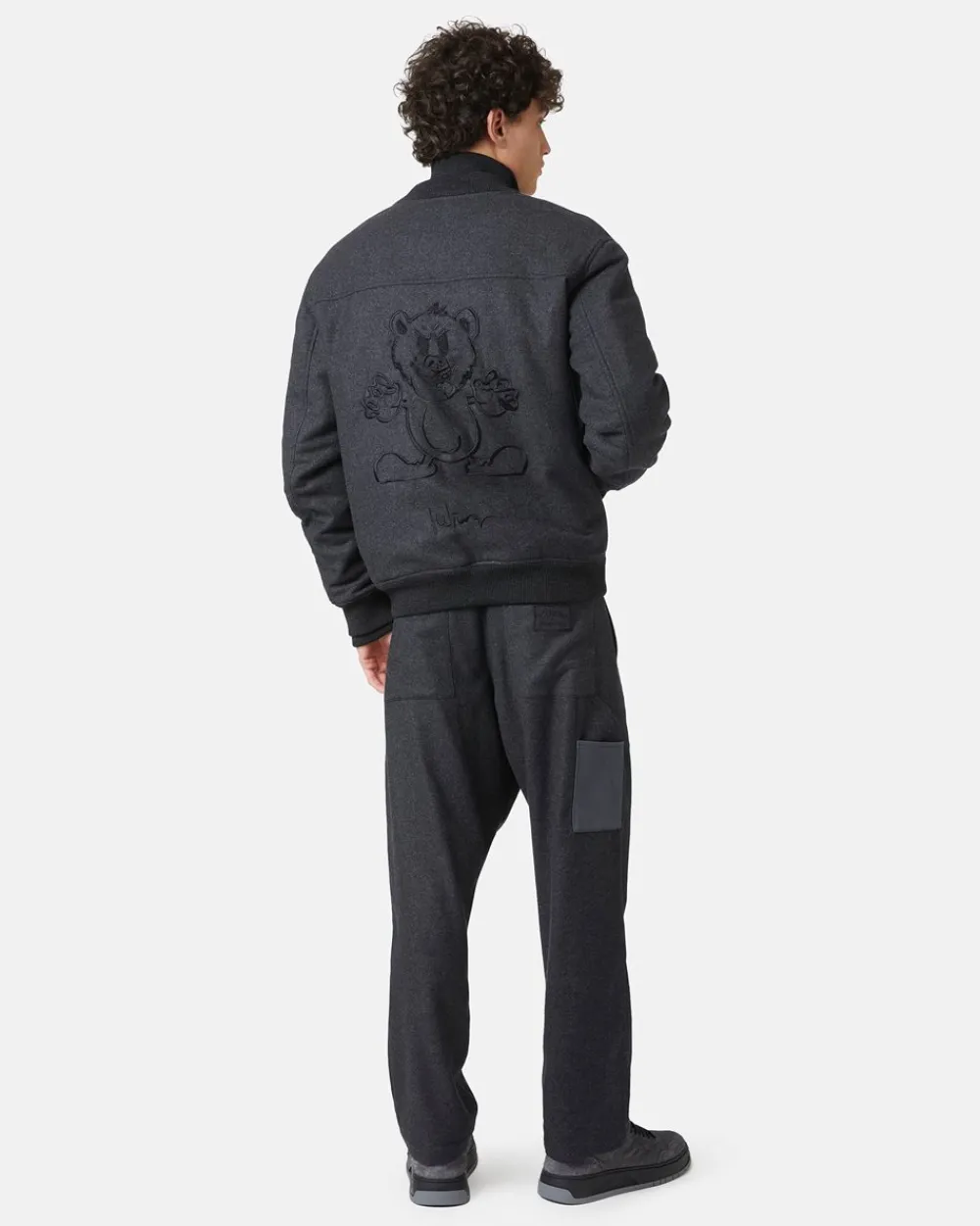 Iceberg Flannel Jacket With Embroidered Bear