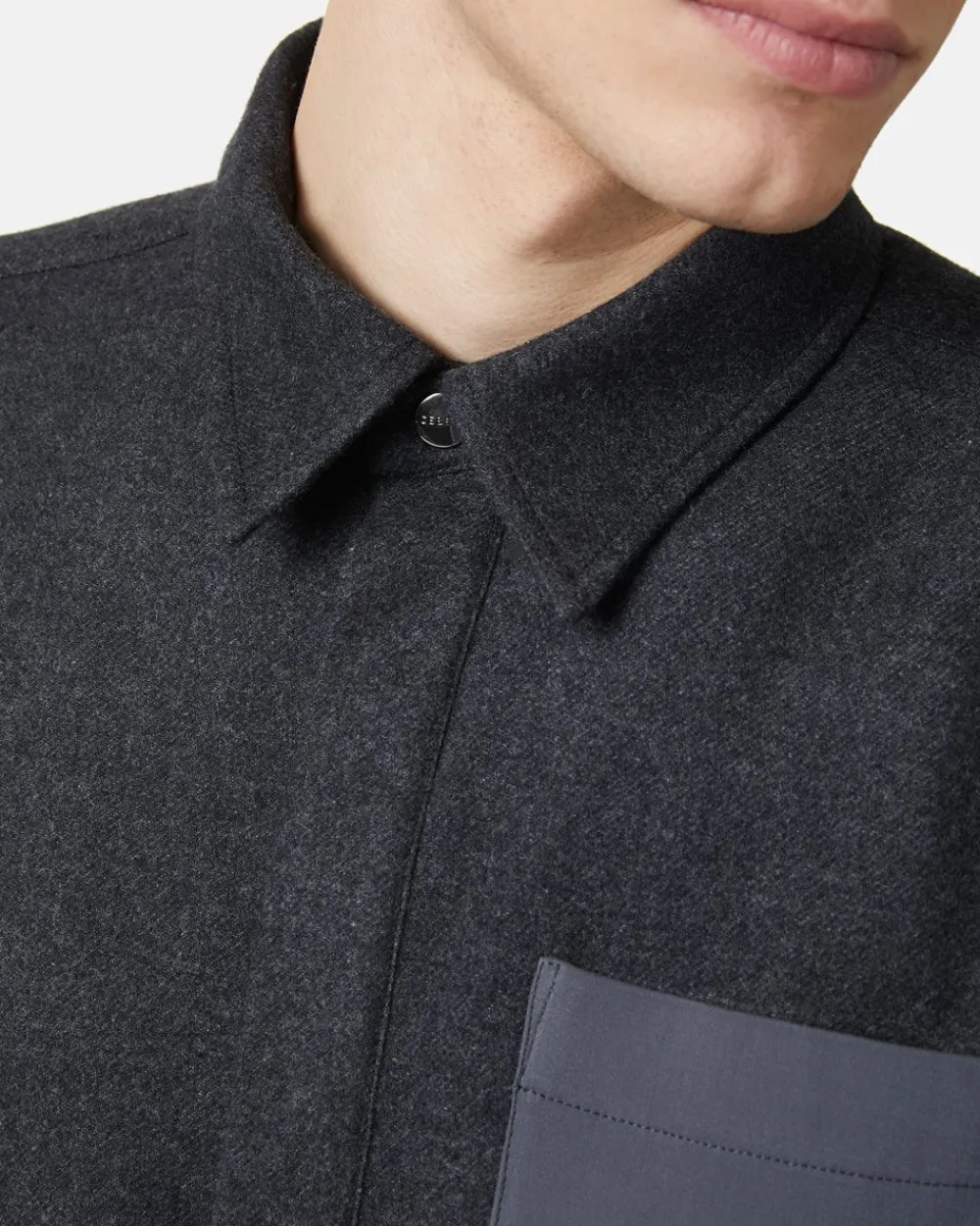 Iceberg Flannel Shirt With Technical Details