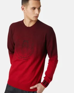 Iceberg Gradient Red Wool Sweater