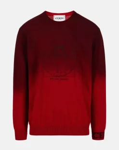 Iceberg Gradient Red Wool Sweater