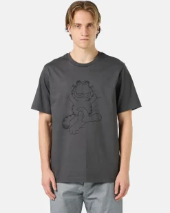 Iceberg Grey Cotton Jersey T-shirt With Lazy Garfield Print