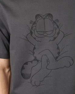 Iceberg Grey Cotton Jersey T-shirt With Lazy Garfield Print