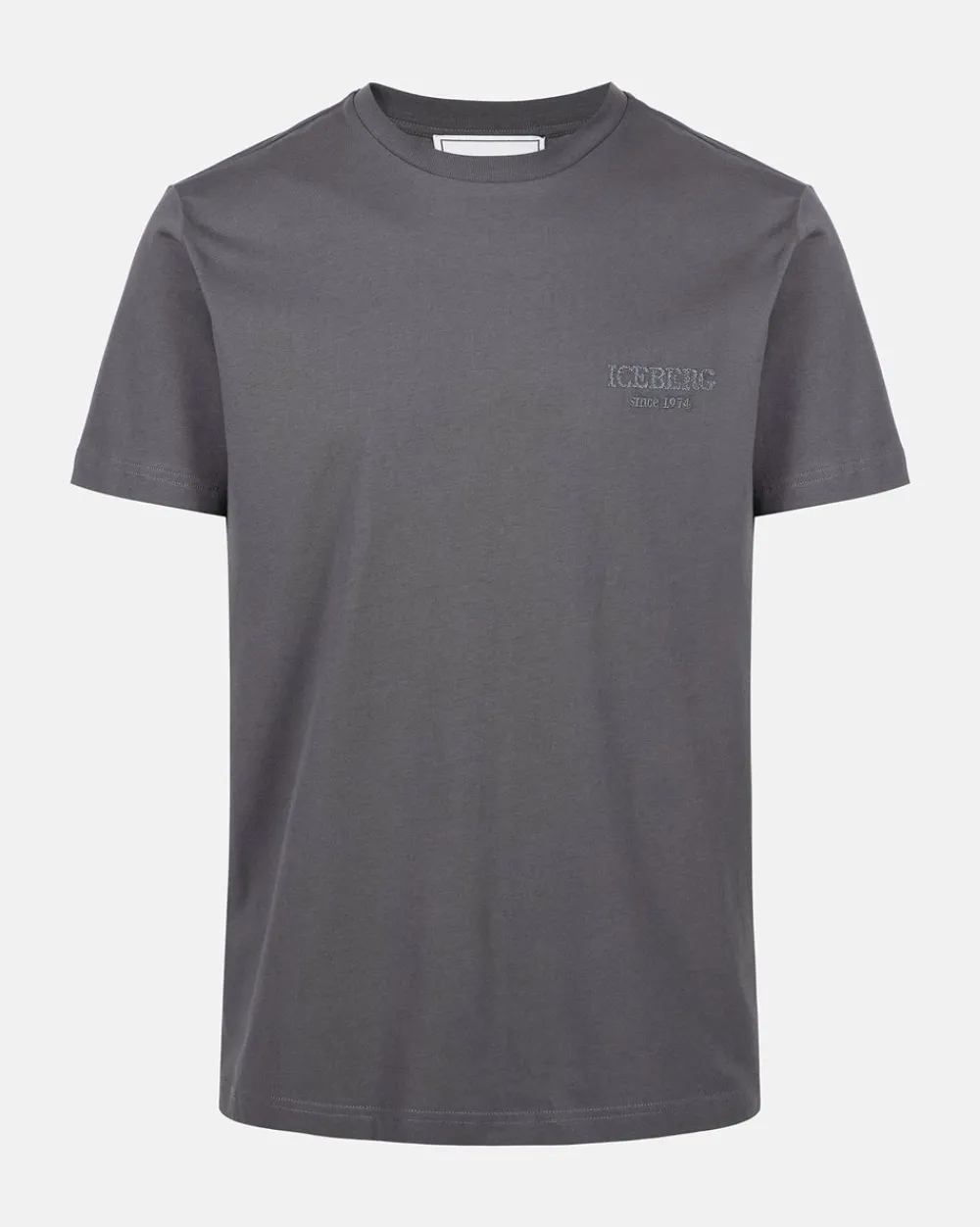 Iceberg Grey Crewneck Sweatshirt With Embroidered Logo