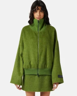 Women Iceberg High-neck Jacket In Velor Cloth