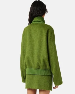 Women Iceberg High-neck Jacket In Velor Cloth