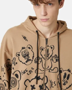 Iceberg Hooded Sweatshirt With Bear Print