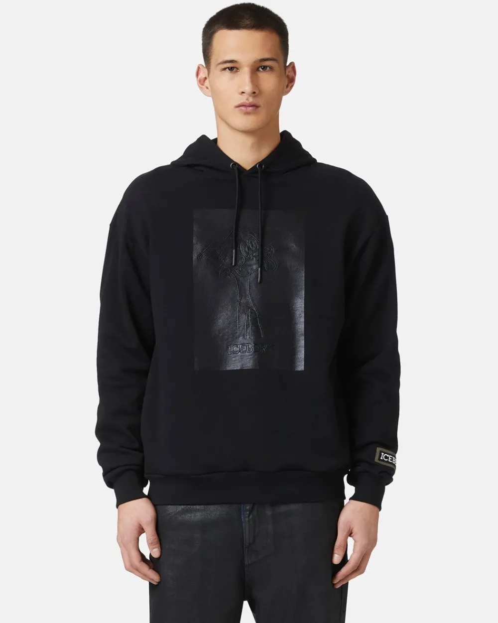 Iceberg Hooded Sweatshirt With Rubberized Print