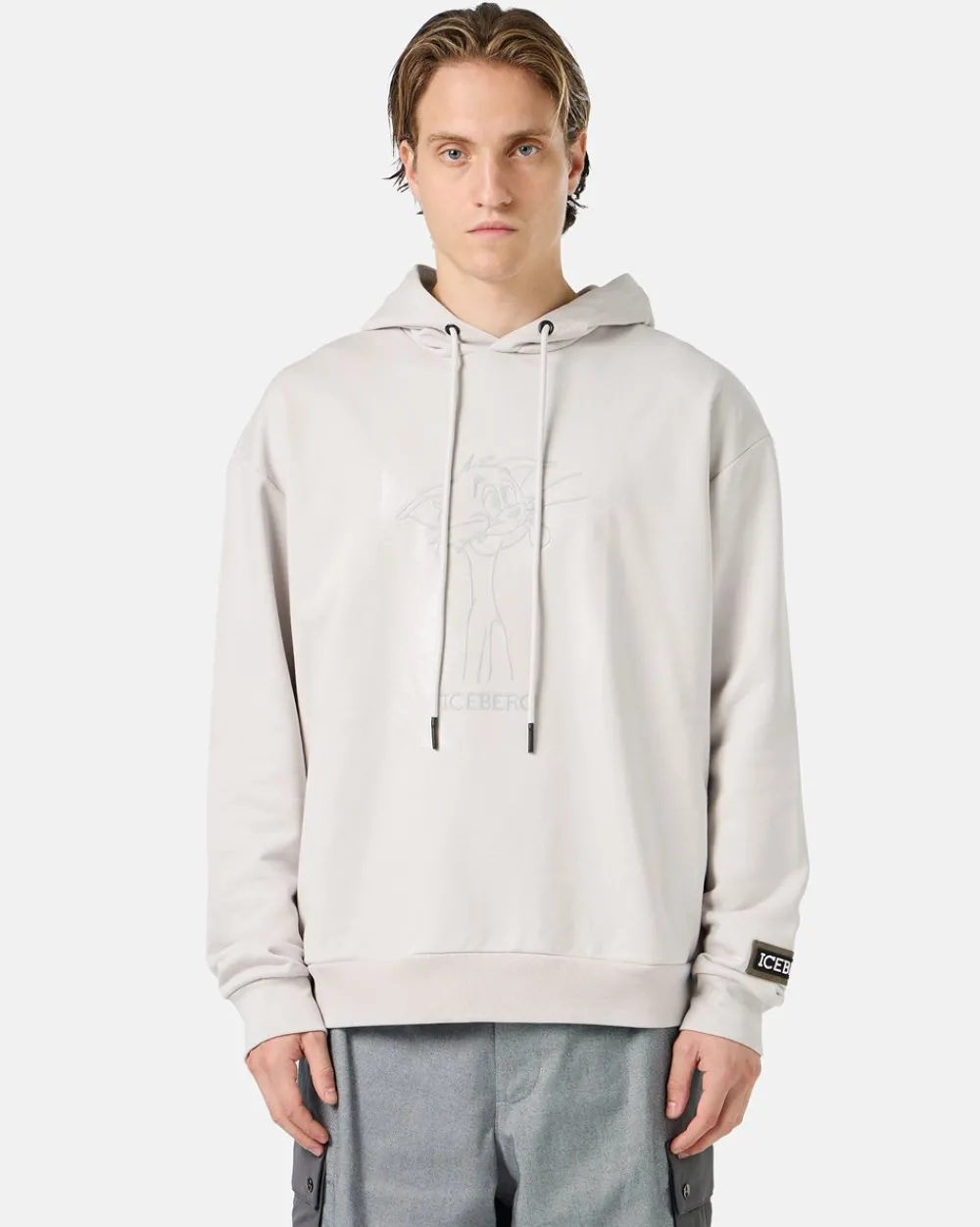 Iceberg Hooded Sweatshirt With Rubberized Print