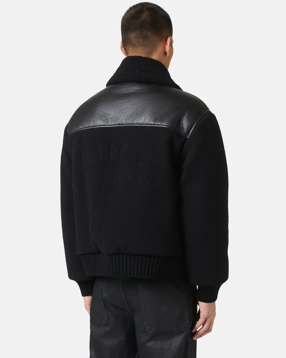 Iceberg Jacket In Eco-sheepskin And Knit