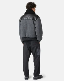 Iceberg Jacket In Eco-sheepskin And Knit