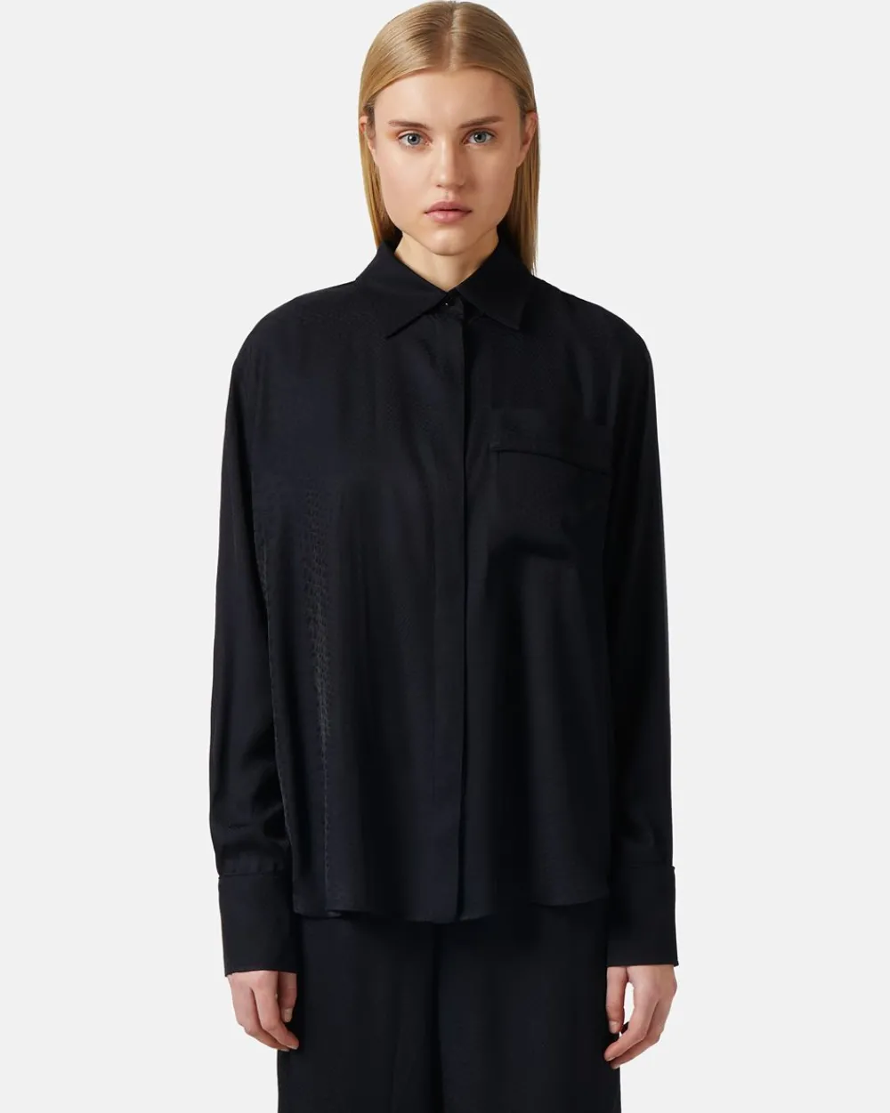 Women Iceberg Jacquard Viscose Shirt With Snake Design