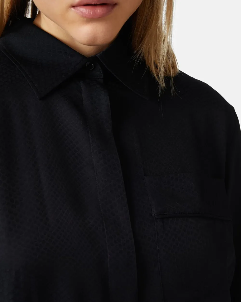 Women Iceberg Jacquard Viscose Shirt With Snake Design