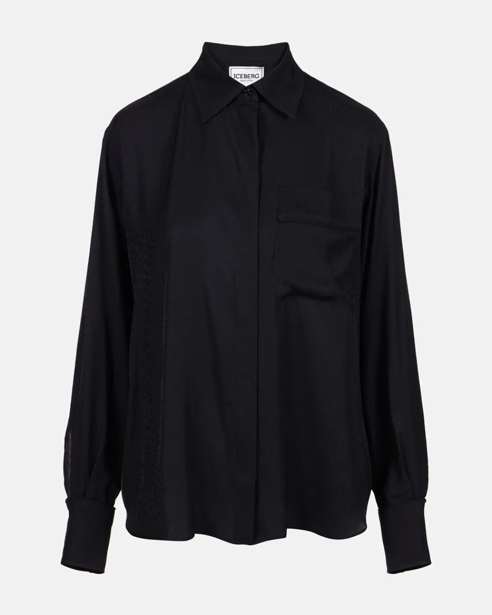 Women Iceberg Jacquard Viscose Shirt With Snake Design