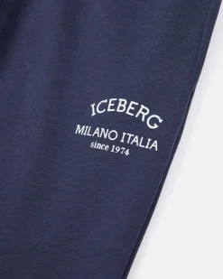 Kids/BOY Iceberg Jogger Sweatpants In Blue With Institutional Logo