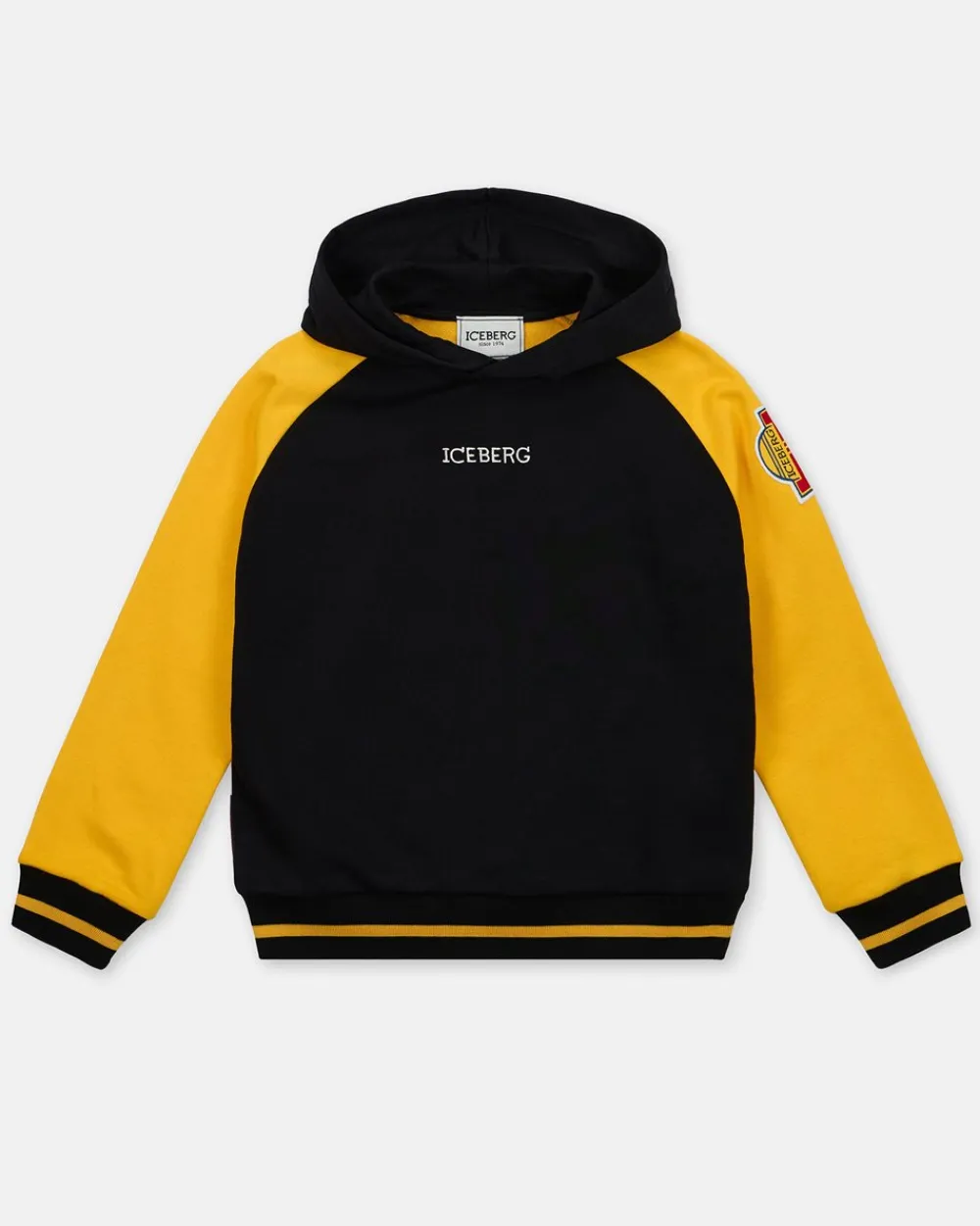 Kids/BOY Iceberg Junior Collection Black Hooded Sweatshirt