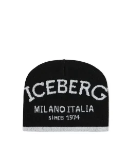 Iceberg Knitted Hat In Carded Wool Blend