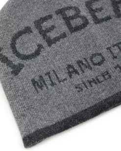 Iceberg Knitted Hat In Carded Wool Blend