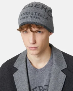 Iceberg Knitted Hat In Carded Wool Blend