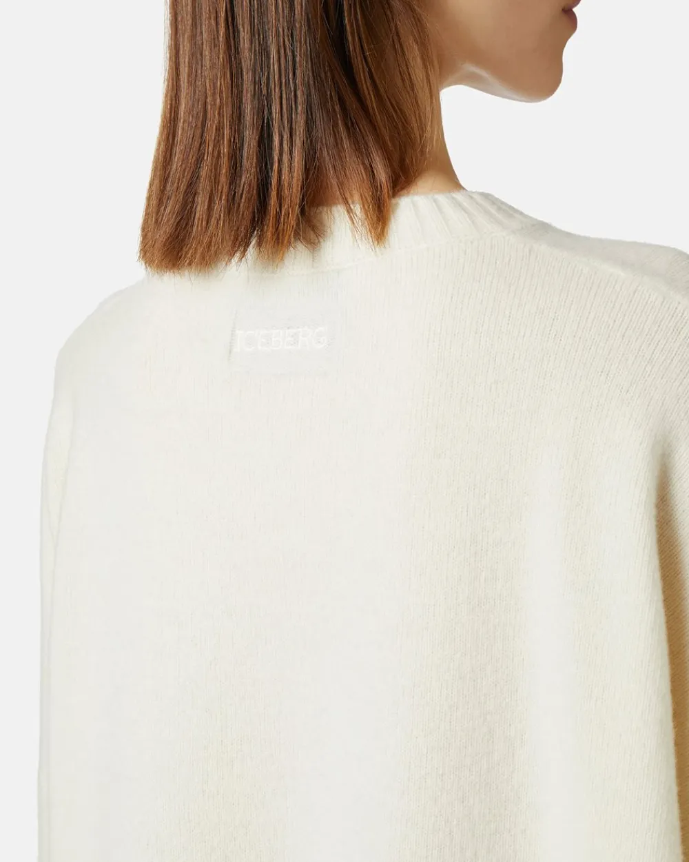 Women Iceberg Large Wool Crewneck Sweater