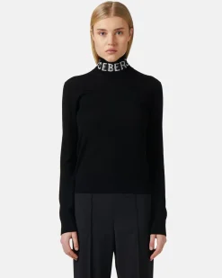 Women Iceberg Merino Mock-neck Sweater