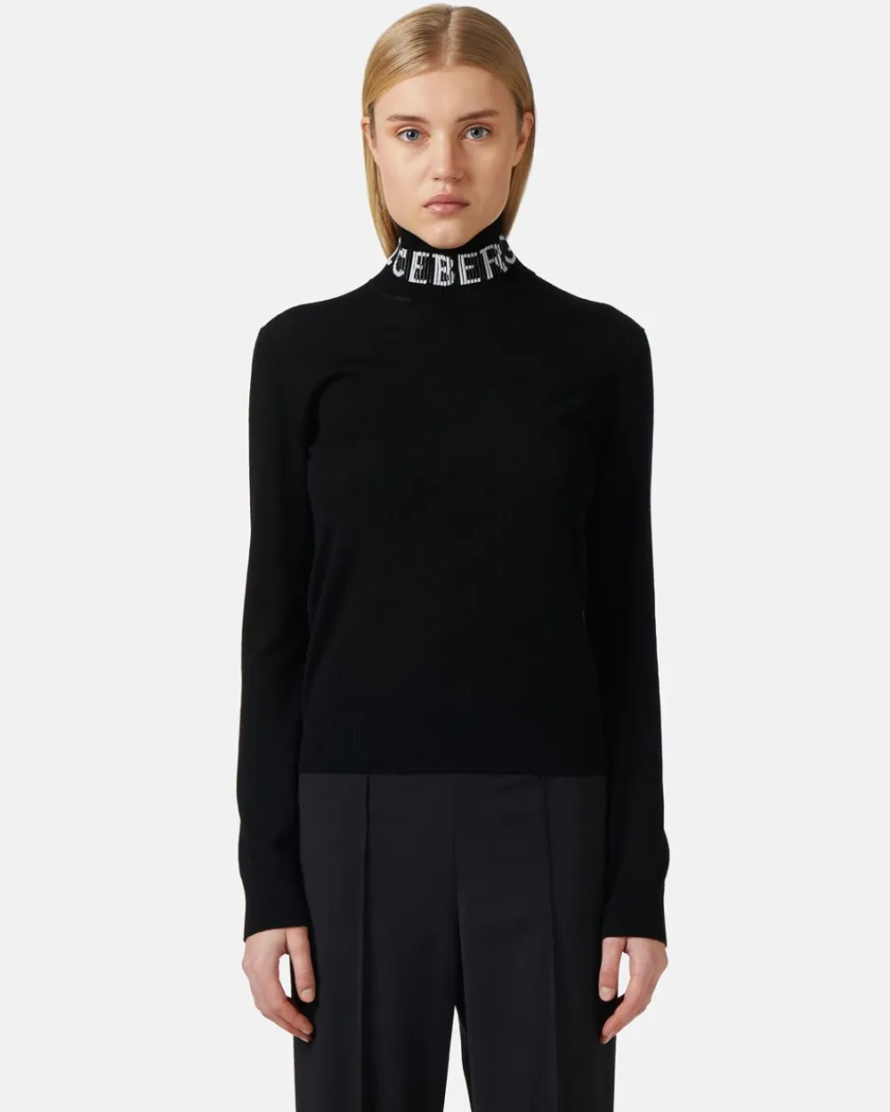 Women Iceberg Merino Mock-neck Sweater