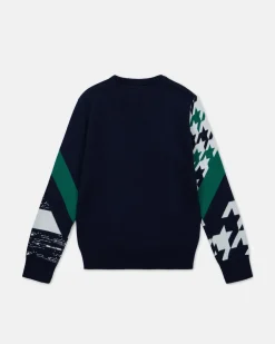 Kids/BOY Iceberg Multi-patterned Jacquard Crew-neck Sweater