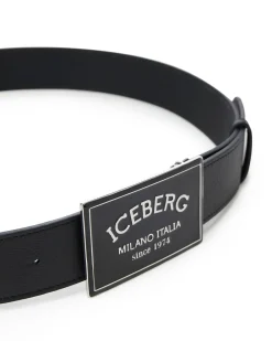 Iceberg Nappa Leather Belt With ICB Milano Italia Buckle