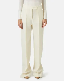 Women Iceberg New Shape Trousers In Wool Bouclé Fabric