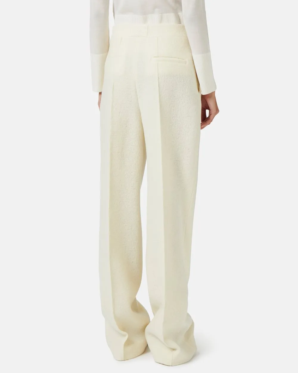 Women Iceberg New Shape Trousers In Wool Bouclé Fabric